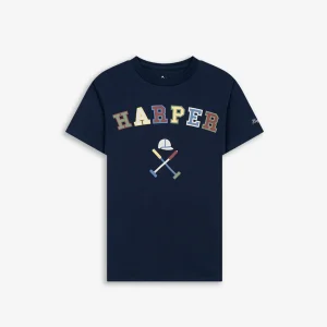 Camiseta Retro Kids Navy Blue - Harper & Neyer