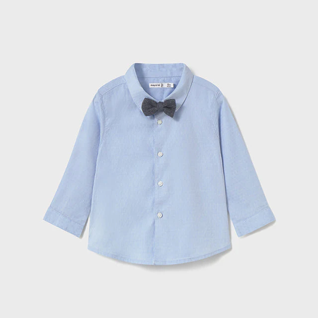 Camisa niño Celeste con pajarita - Mayoral