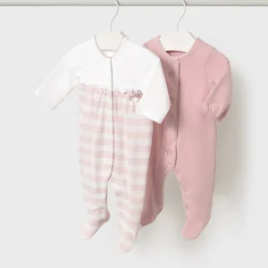 Set 2 pelele largo rosa estrella - Mayoral