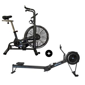Máquina de remo Air Smart Rower + Bicicleta estática Air Bike Fit Pro