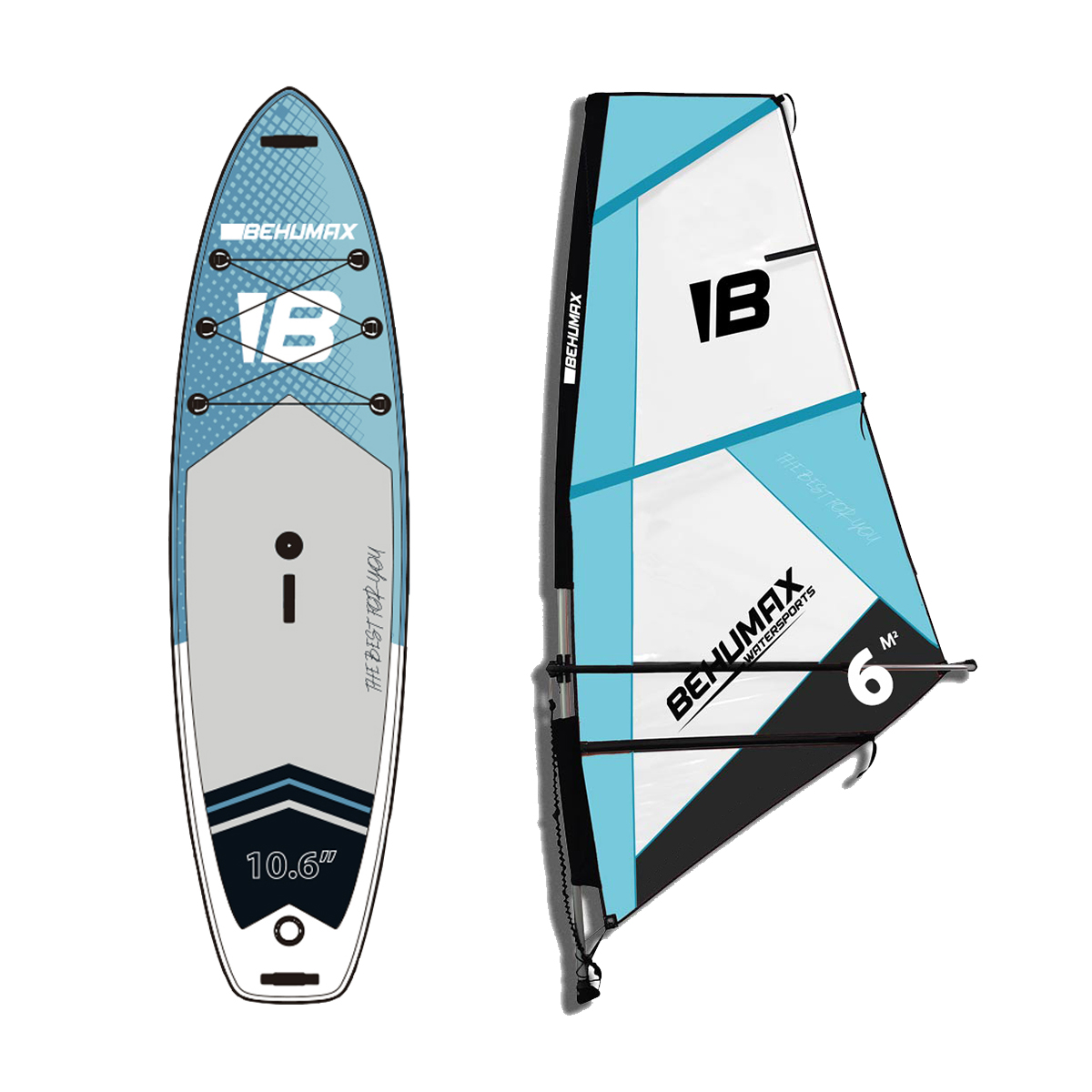 Pack de Tabla de Windsurf Be Wave 10.6 Pro + Vela de 6m - Imagen 2